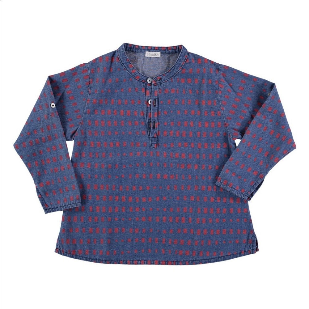 🎉HP🎉 Picnik 1 Y Blue and red button down top